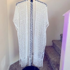 White Kimono coverup